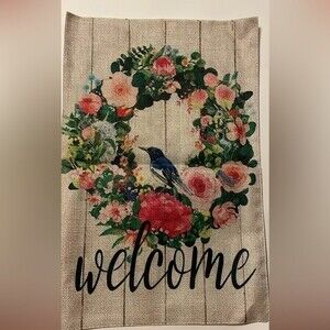 Garden flag 12 x 18 double sided new in packaging 
Heavy canvas